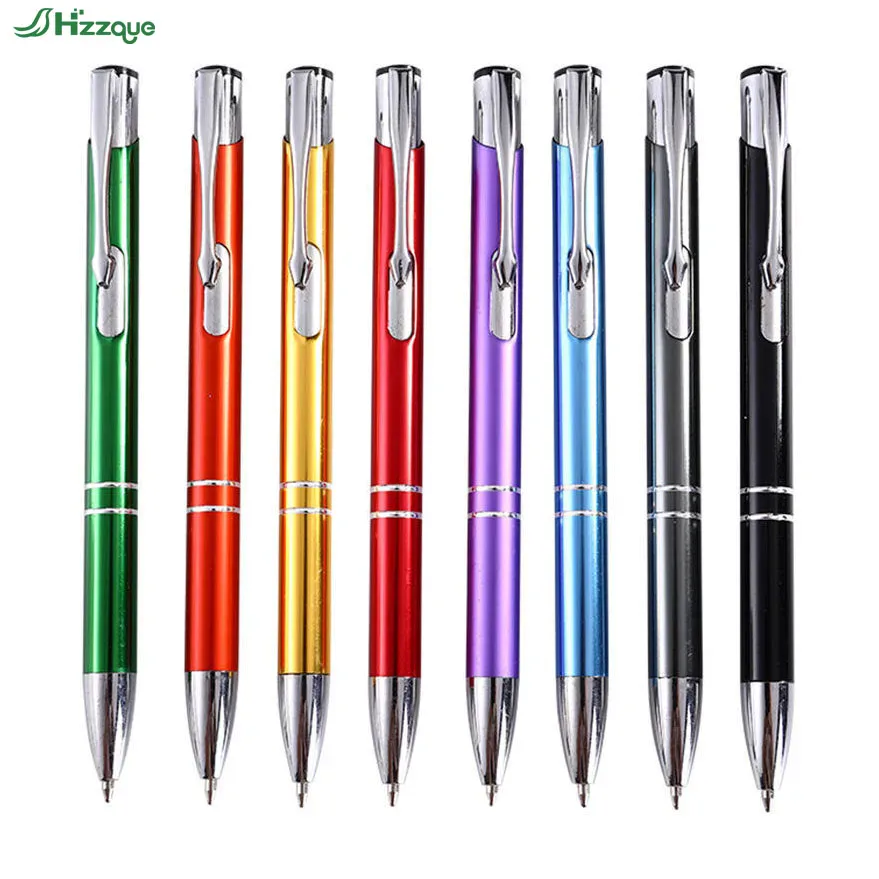 Ringed Metal Push Pen