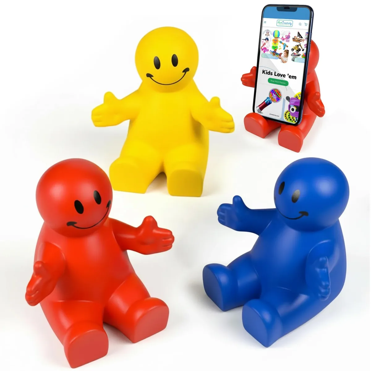 Smiley Stress Toy with Phone Stand