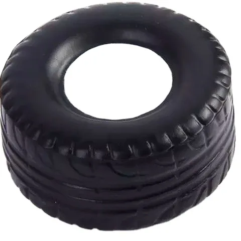 Antiestrés con forma de neumático y barril