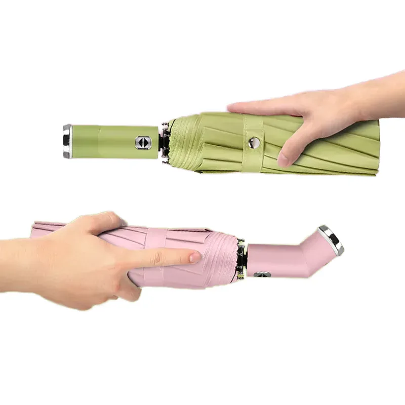 Automatik-Taschenschirm mit Taschenlampe