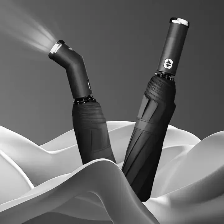 Automatic Umbrella with Torch Handle