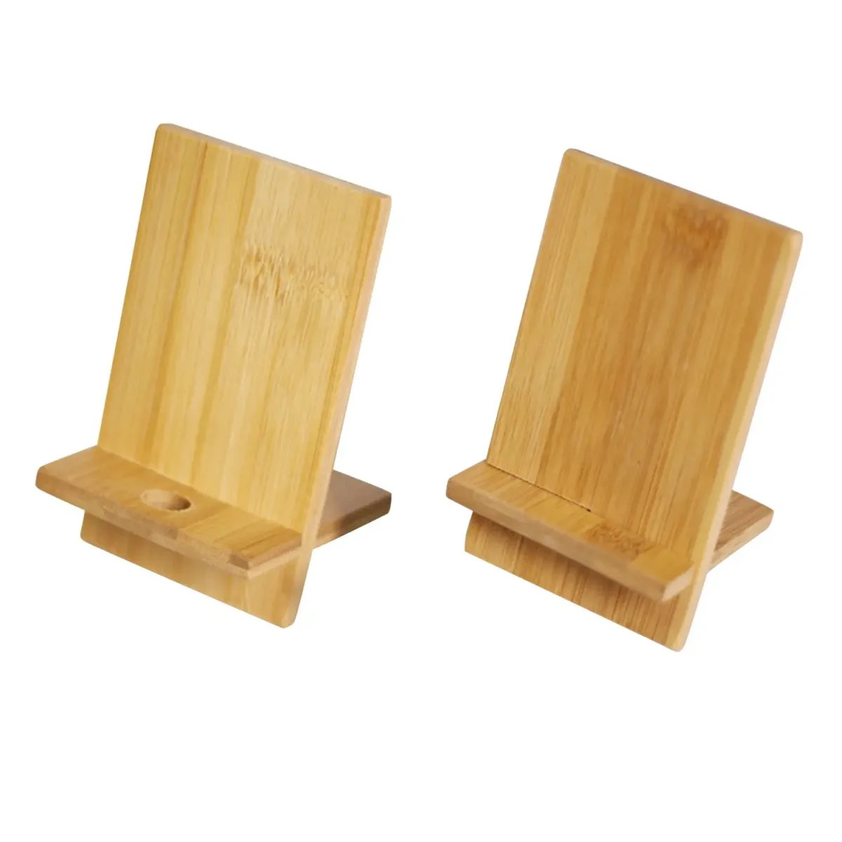 Bamboo Phone Stand with Cable Slot
