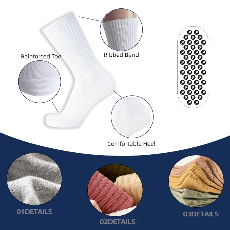 White Cotton Crew Socks