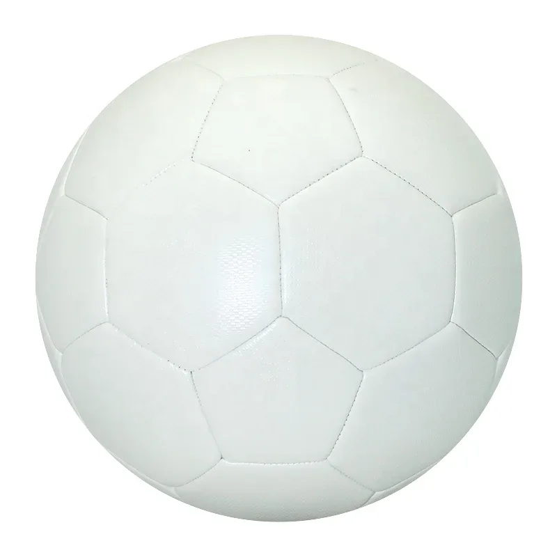 Ballon de football blanc en cuir synthétique