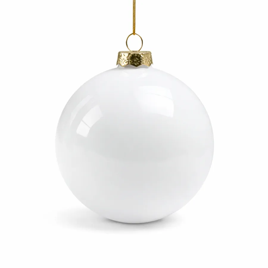 Weiße Glaskugel 10 cm