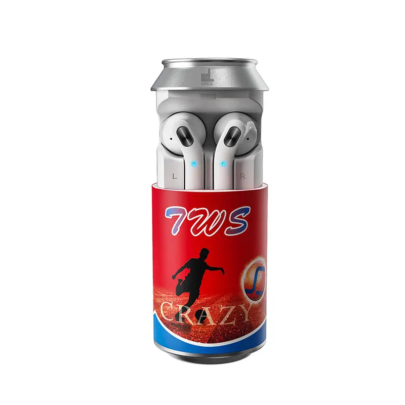 Wireless Earbuds in Drinks Can Case