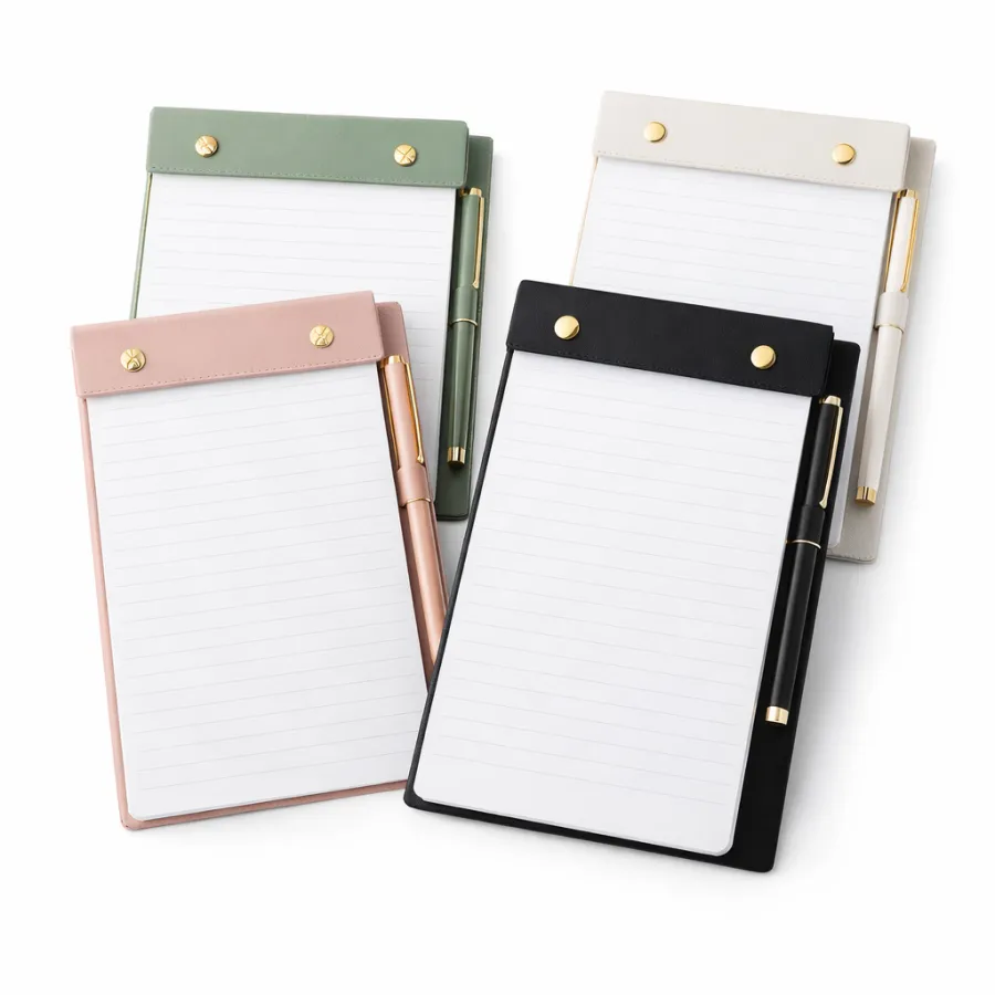 Faux Leather Clipboard Notepad