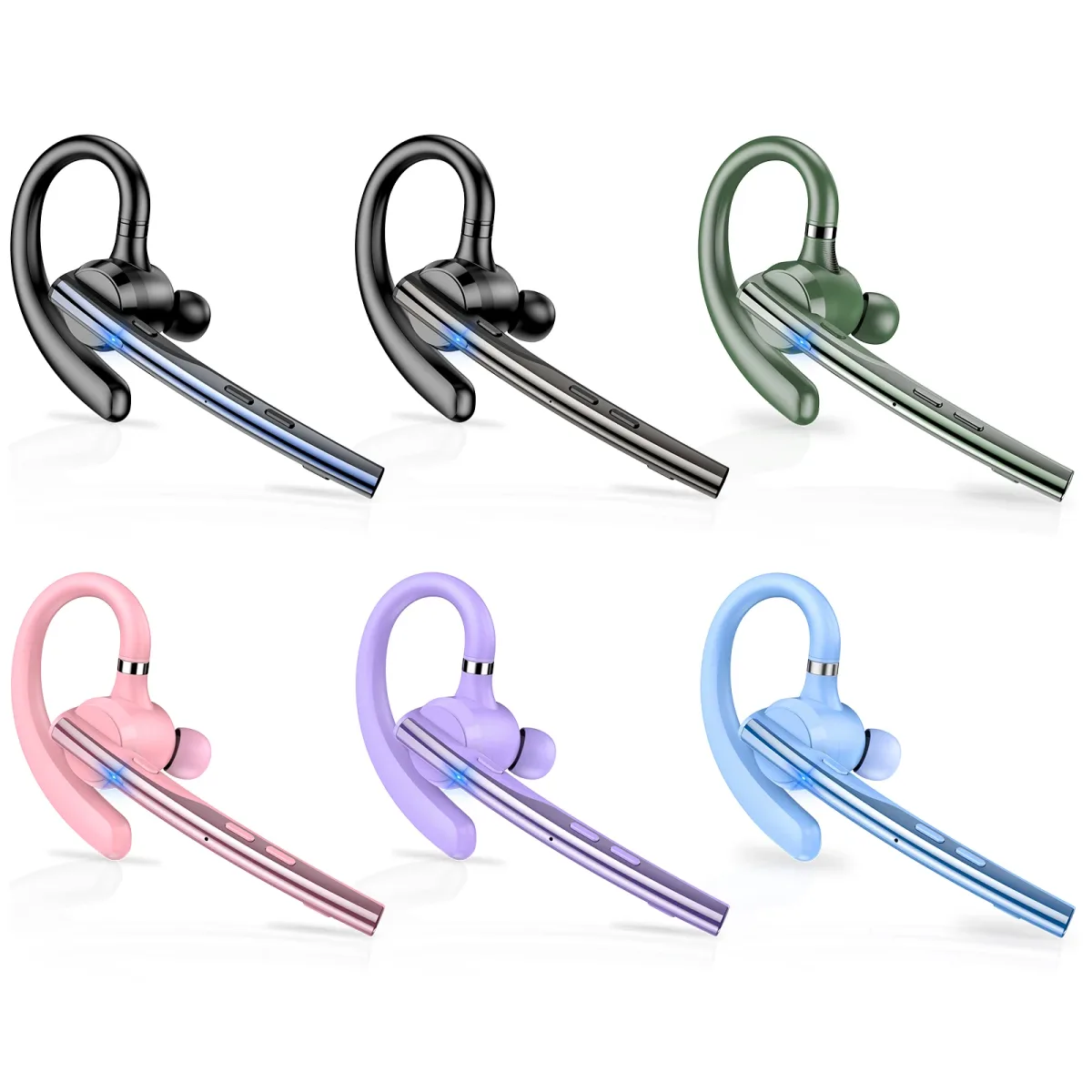 Bluetooth Headset with Boom Mic and Case
