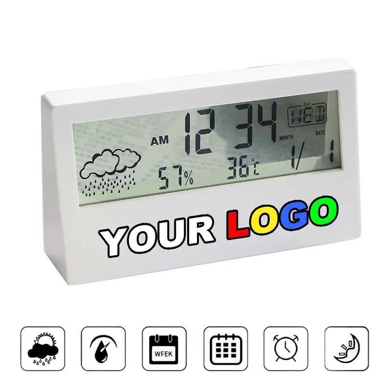 Alarm Clock with Thermometer and Hygrometer