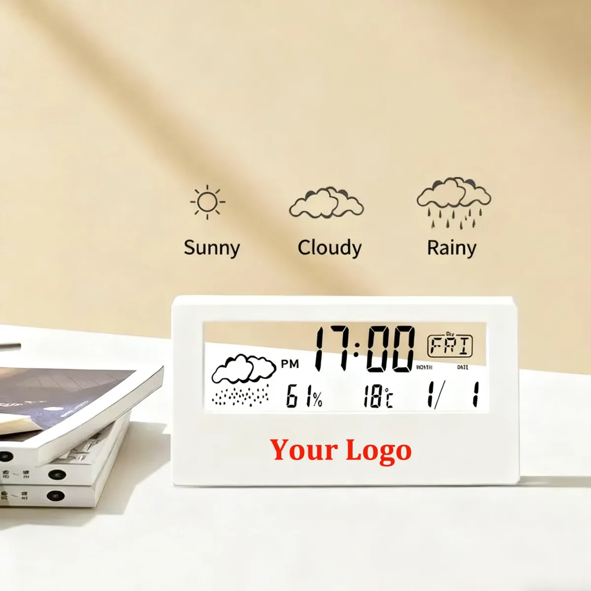 Weather Station Clock with Clear Display