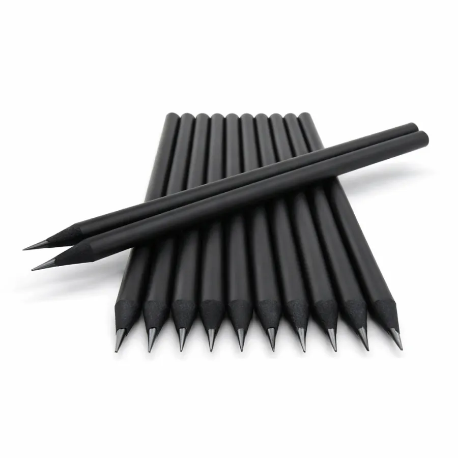 Crayon à papier en bois noir mat