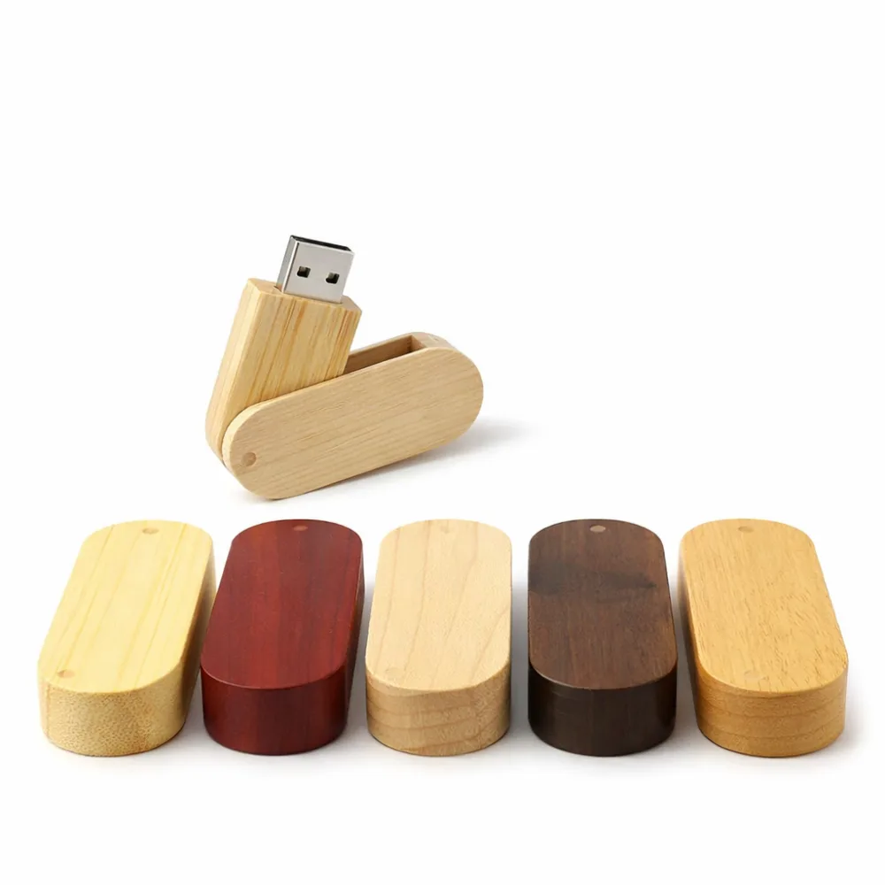USB-Stick aus Holz mit Drehkappe
