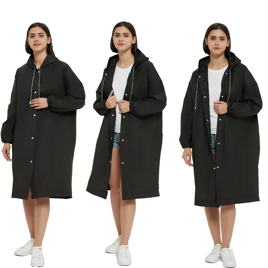 Impermeable largo negro de EVA