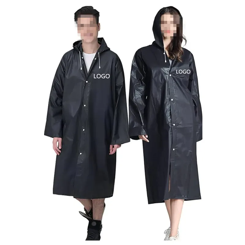 Imperméable noir en PEVA