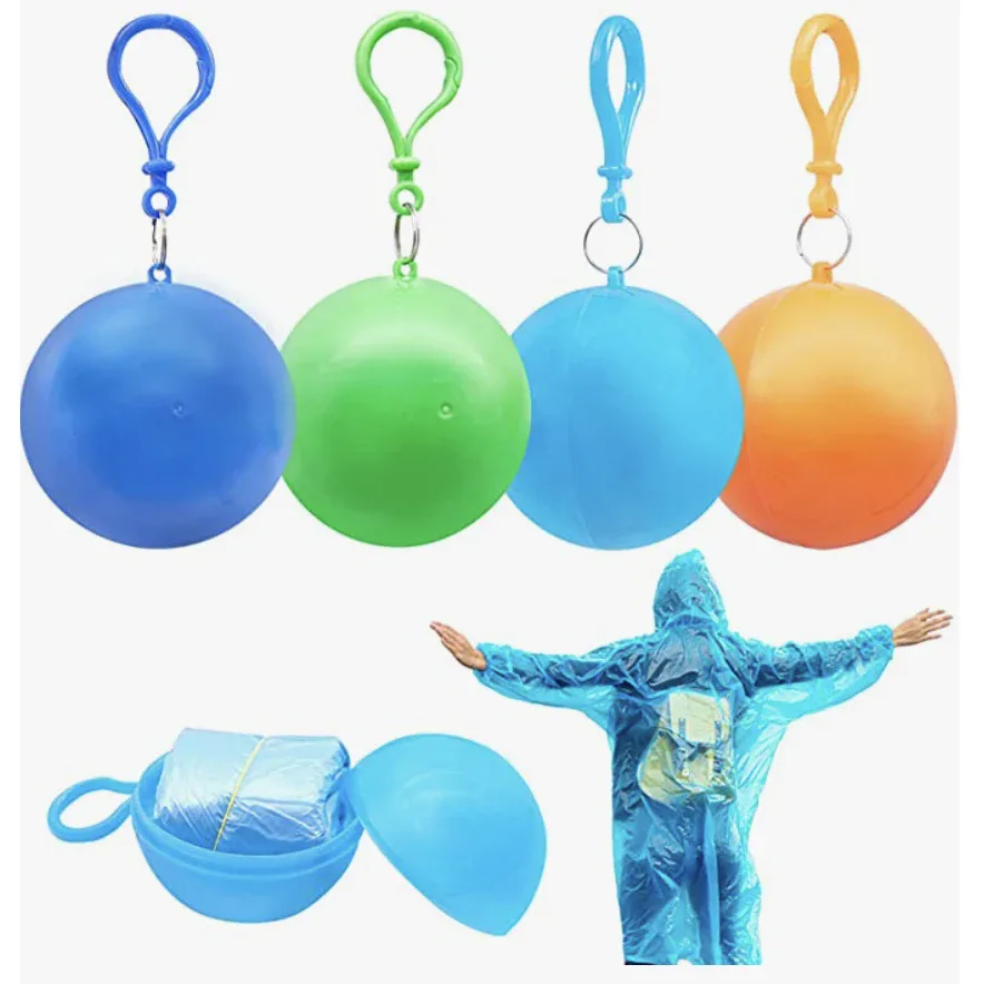 Rain Poncho in Keyring Ball
