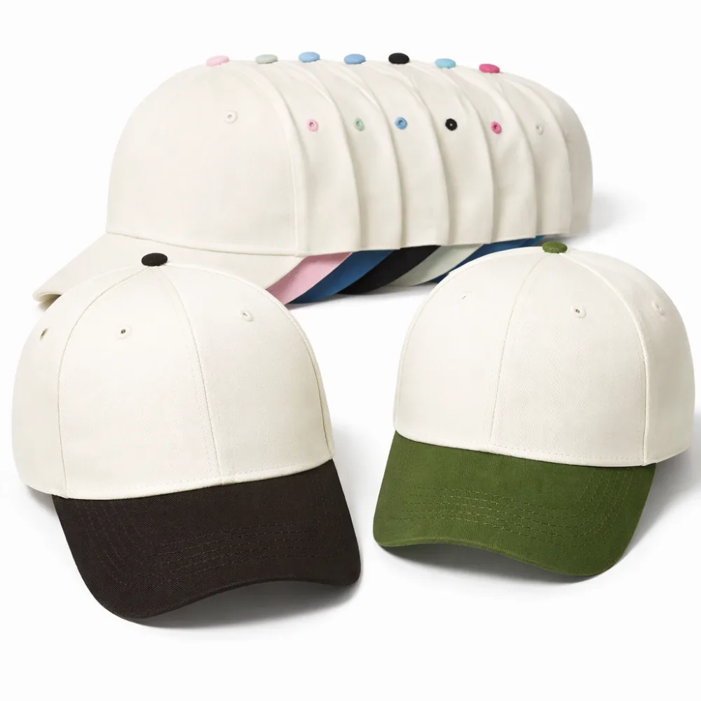 Cappellino bicolore a 5 pannelli in cotone