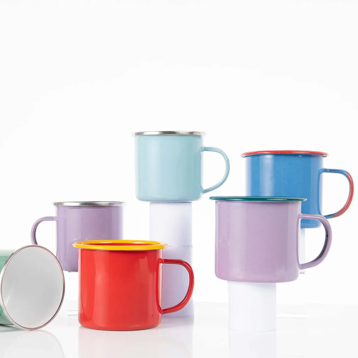 Mug émaillé pastel 330 ml