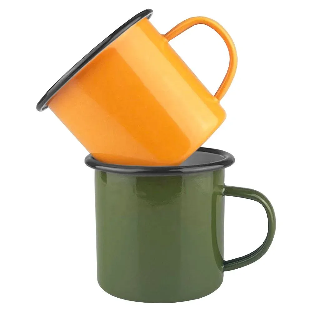 Enamel Mug 350 ml with Black Rim