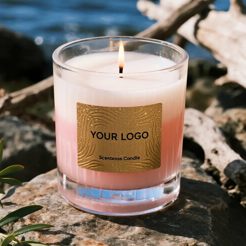 Gold Foil Candle Labels