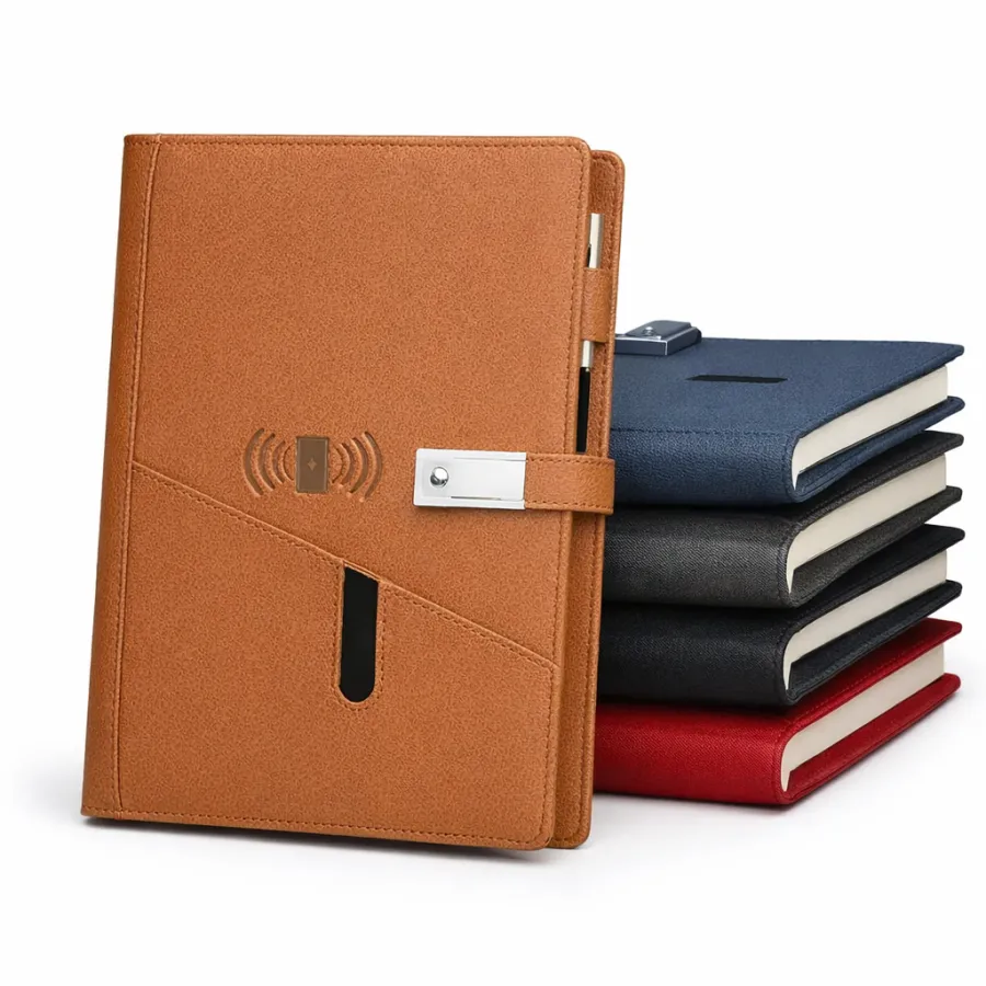 Agenda avec recharge sans fil et clé USB