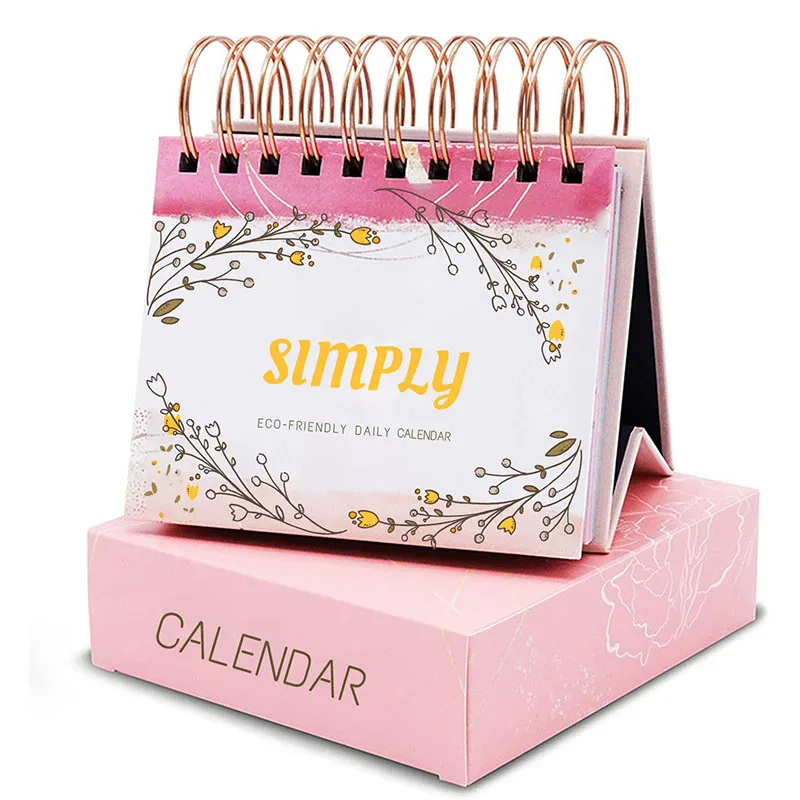 Calendario diario de caballete A5 en caja de regalo