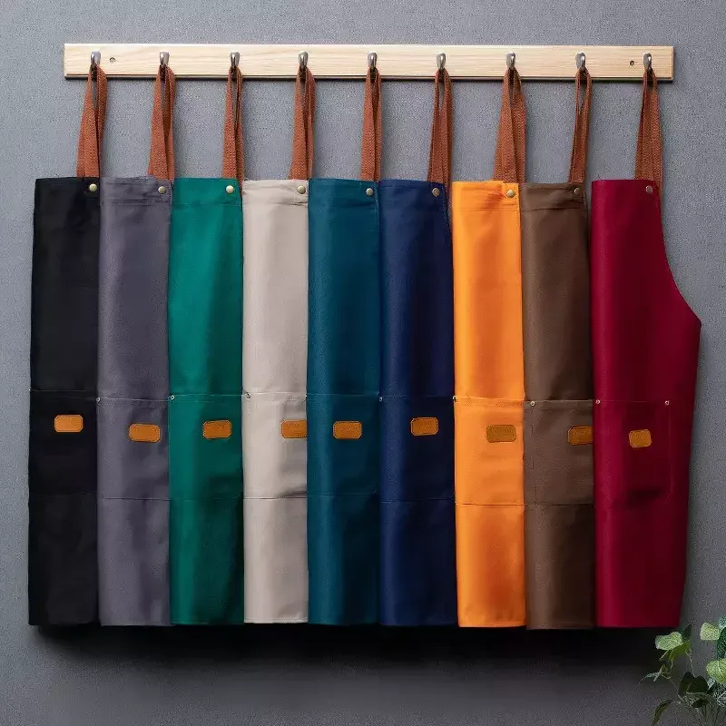 Water-Repellent Barista Apron with Pockets