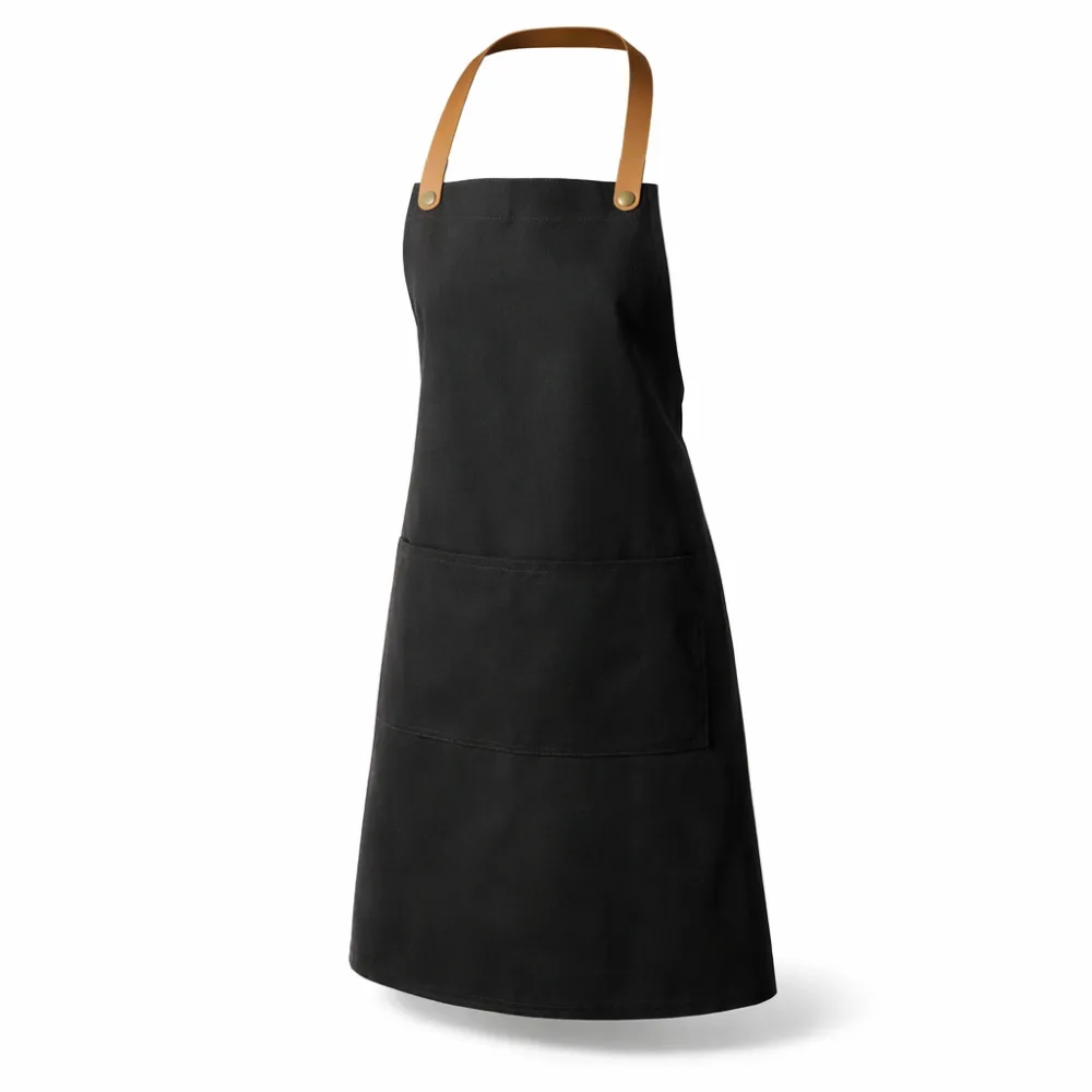 Canvas Apron with Leather Straps