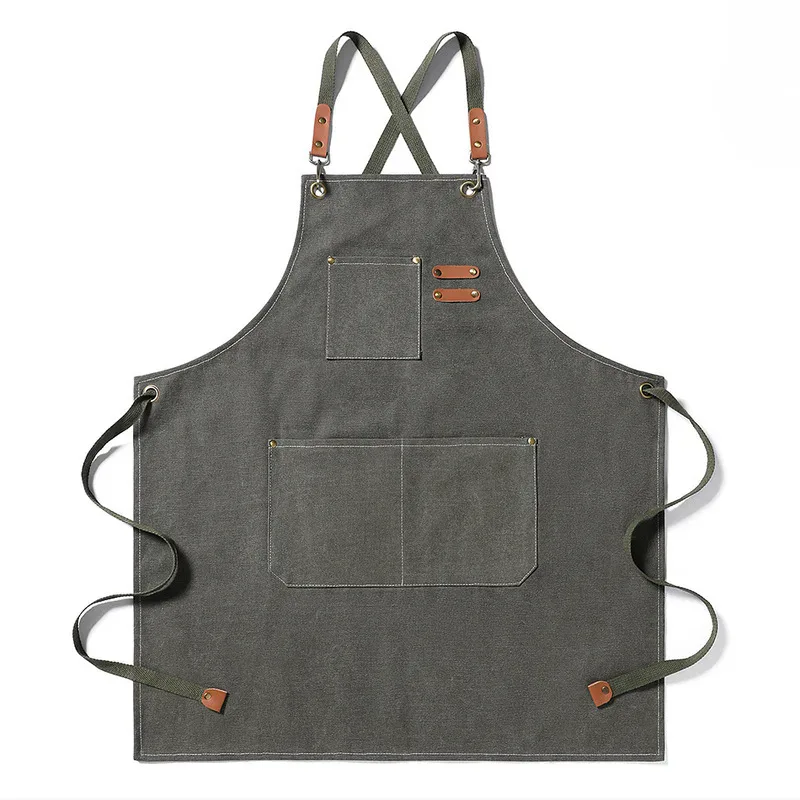 Cross-Back Canvas Apron, XS–XXXL