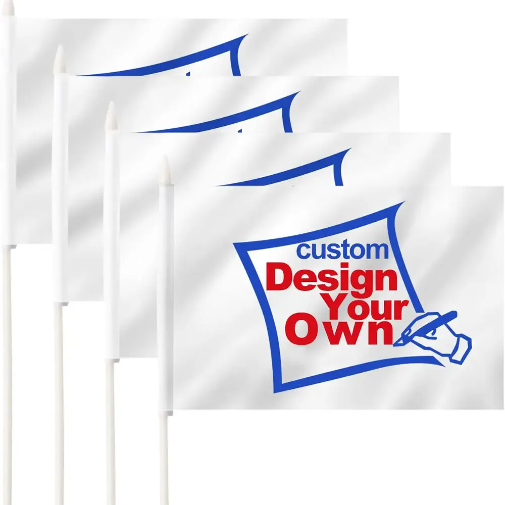 Digitally Printed Flag on Stick