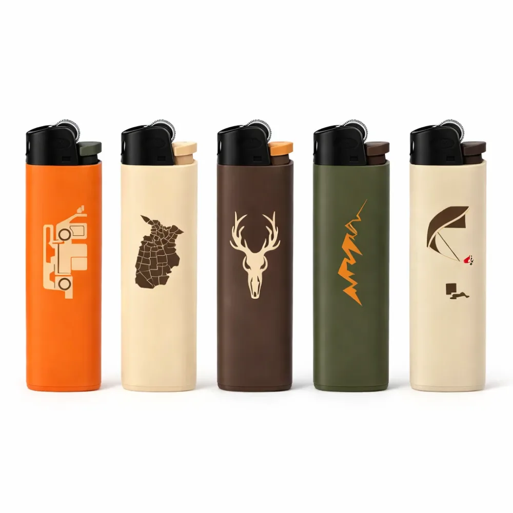 Briquet à gaz à pierre, finition mate