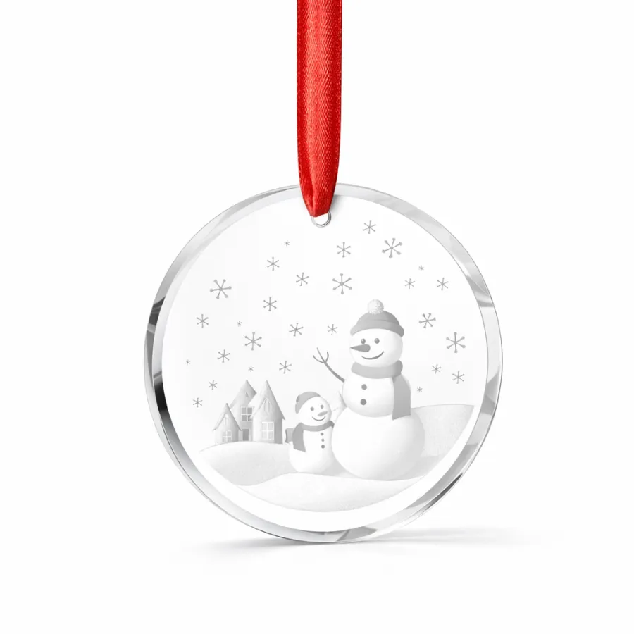 Weihnachtsanhänger aus Kristallglas 85 mm