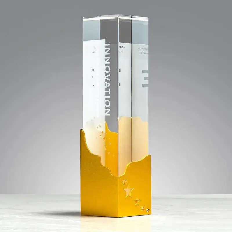 Crystal Award on Metal Stand