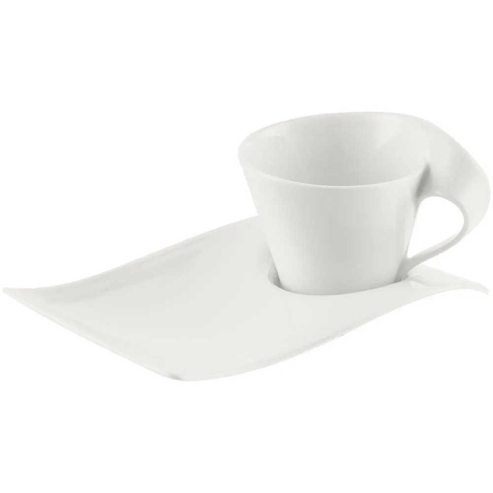 Coffee Cup with Wave Saucer “New Wave”