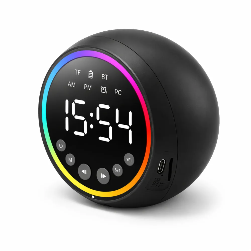 Enceinte réveil boule avec écran