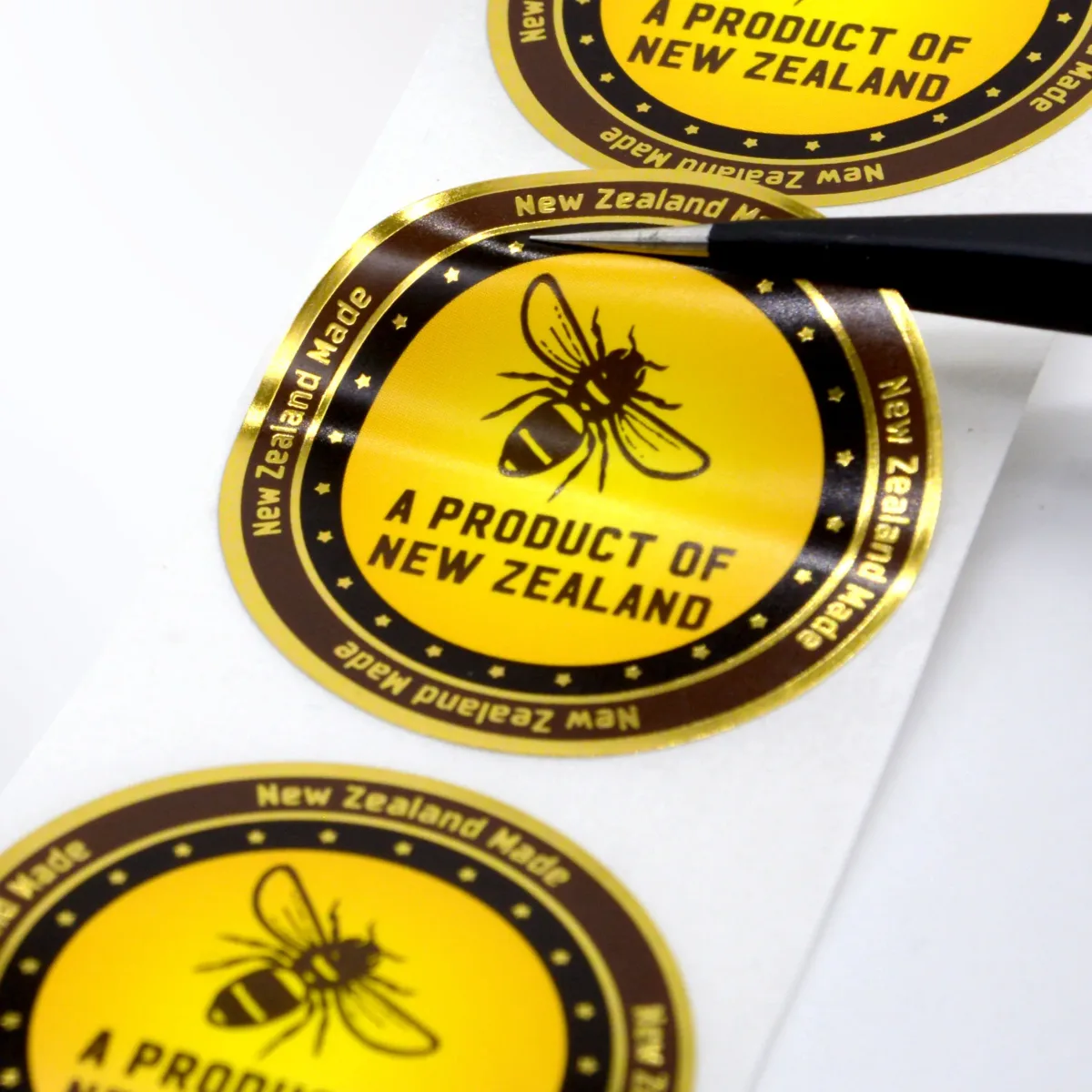 Round Foil Stickers on a Roll