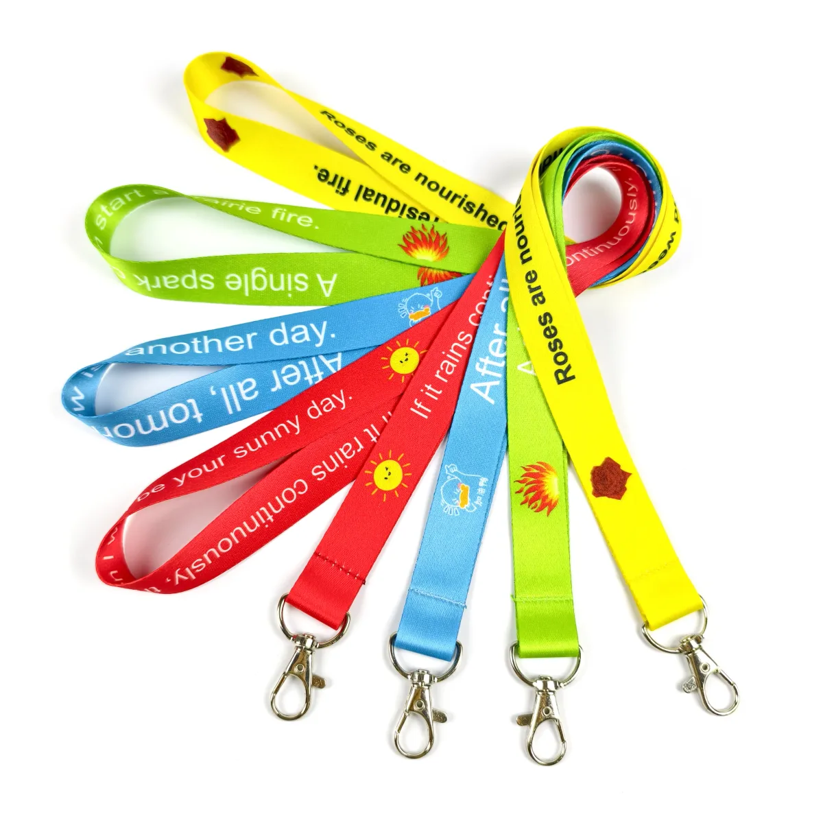 Lanyard in poliestere con attacchi a scelta