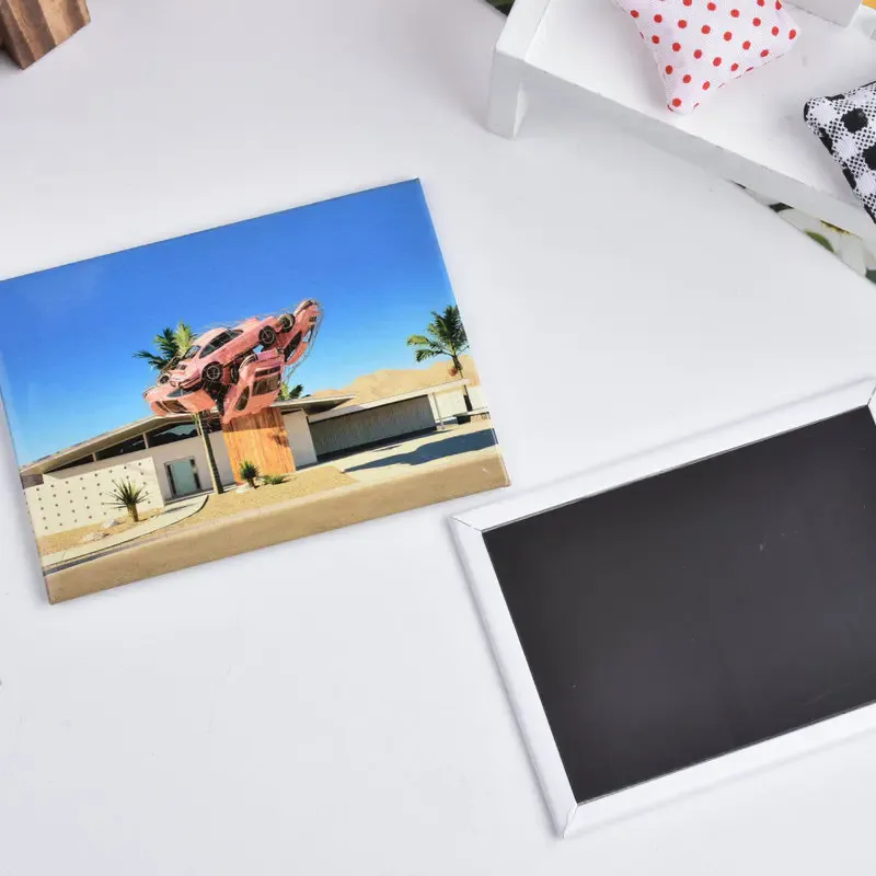Tin-Framed Photo Magnet, 6.5 × 8 cm