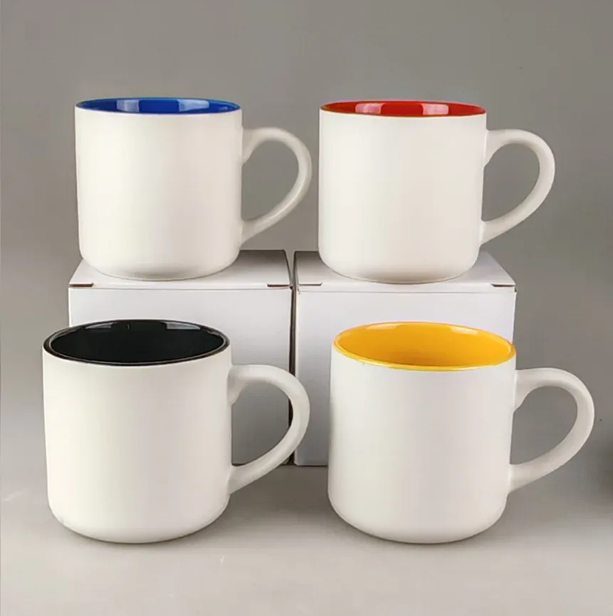 Tazza opaca con interno colorato 400 ml