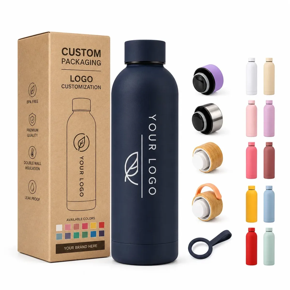 Matte Soft-Touch-Thermosflasche 500 ml