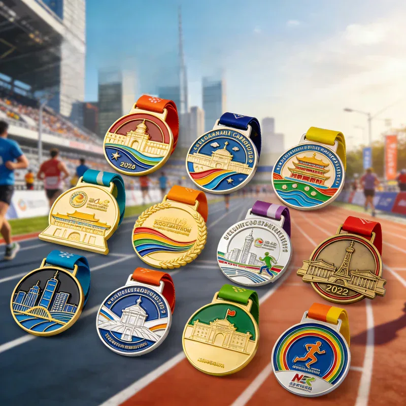 Enamel Medal with Sublimated Ribbon