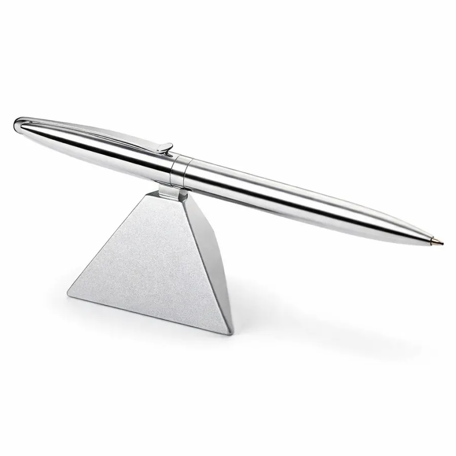 Stylo métallique sur socle magnétique
