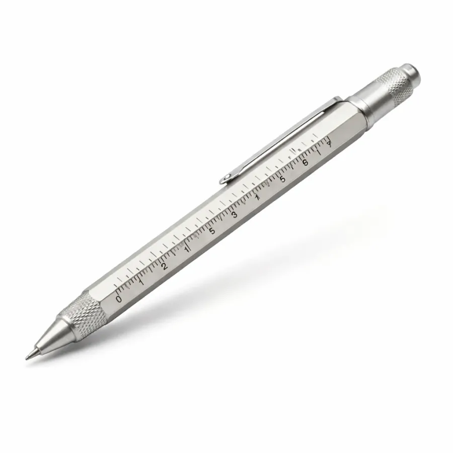Hexagonal Metal Mechanical Pencil with Ruler