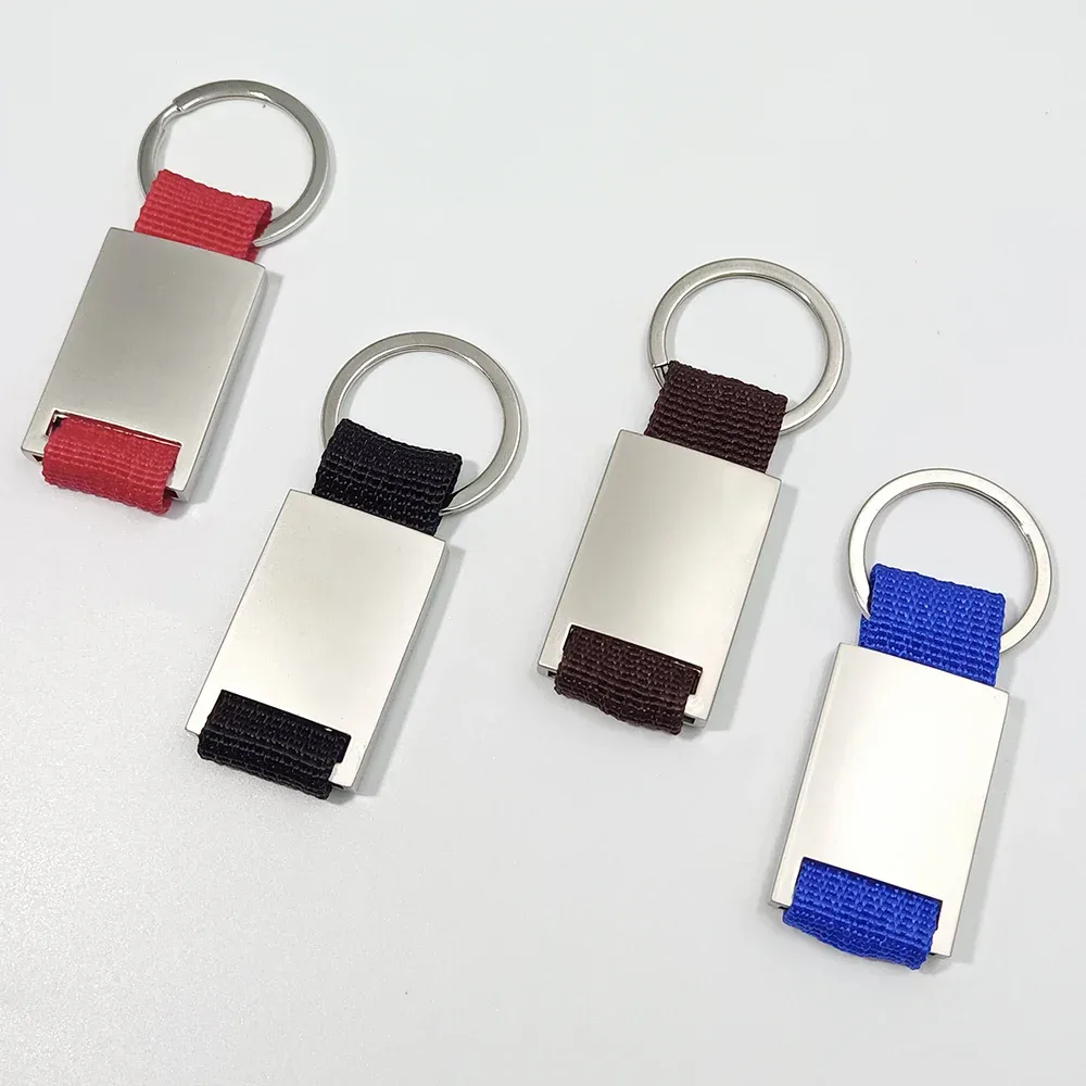 Woven Strap Metal Keyring
