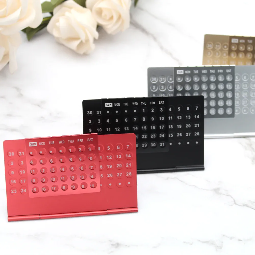 Aluminium Perpetual Desk Calendar