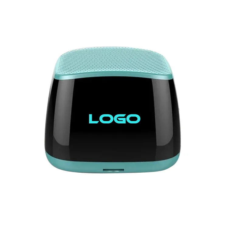Mini speaker a cubo con logo luminoso