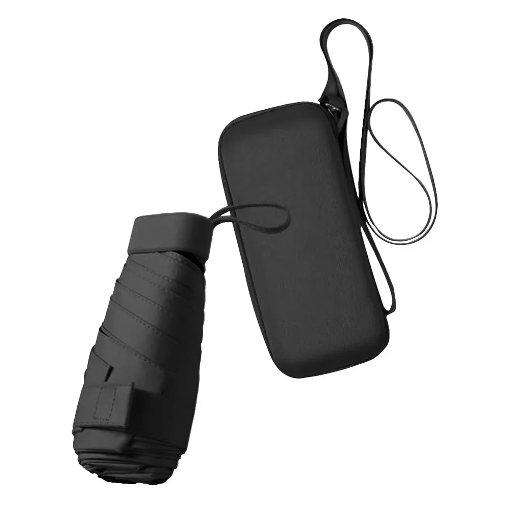 Mini Umbrella in Case with Wrist Strap