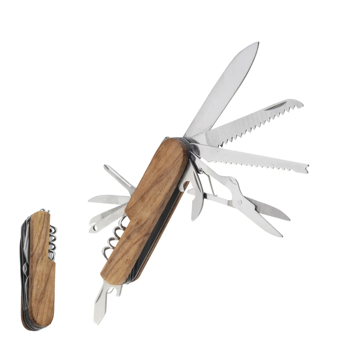 Taschen-Multitool mit Holzgriffschalen