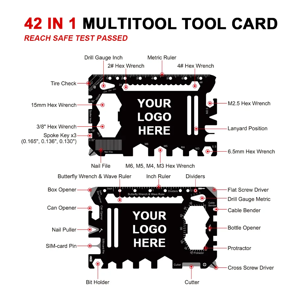 42-in-1 Card Multi-Tool with Ruler
