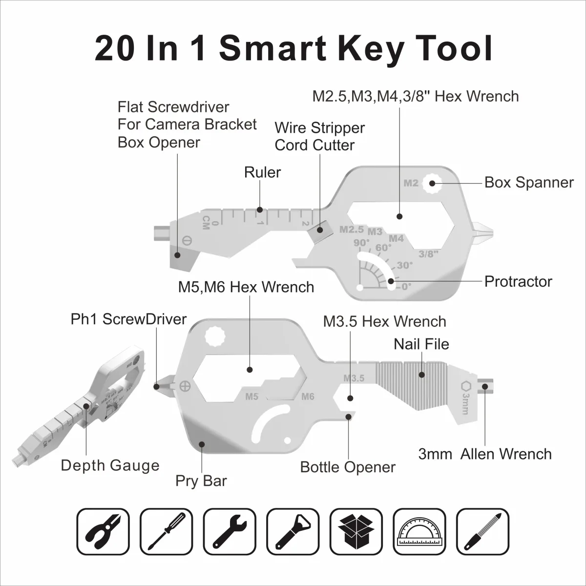 20-in-1 Key Multi-Tool