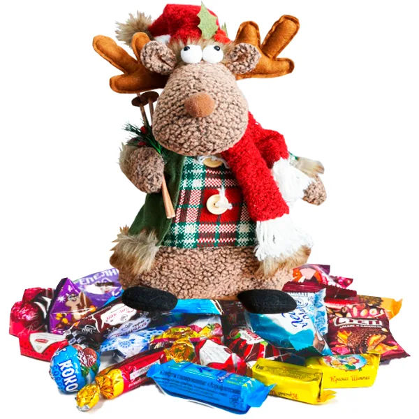 Plush Toy with Sweets “Justin the Reindeer”